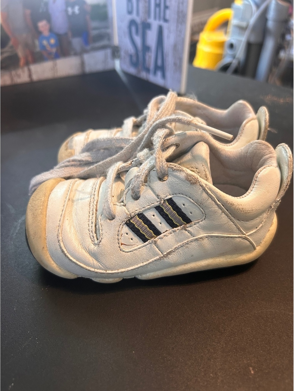 Stride Rite Scooter STG2 White Leather Toddler Sneakers Size 3.5M